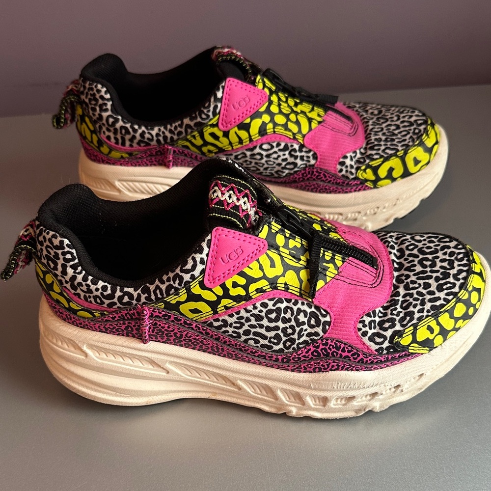 UGG Neon Leopard Print Sneakers - Size 7